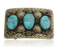 Navajo Belt Buckle .999 Nickel Handmade Artist Signed IJC 2.0x3.0 in C.1980's