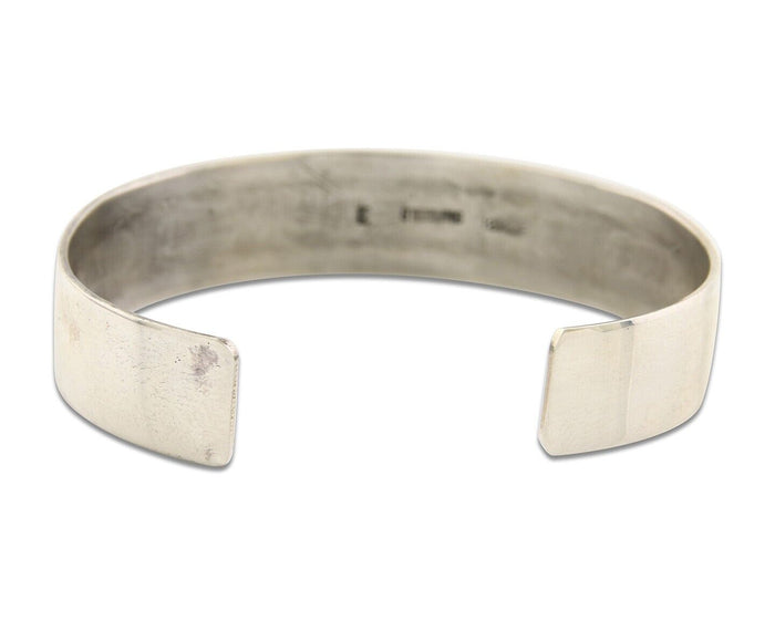Navajo Bracelet 925 Silver & 12K Gold Cuff Artist Signed Randall Endito 80's