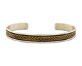 Navajo Bracelet 925 Silver & 12k Yellow Gold Filled Signed R C.80's