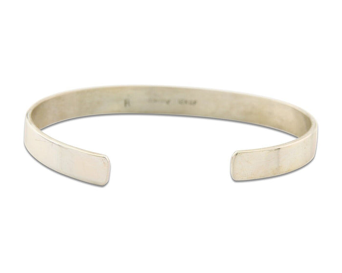 Navajo Bracelet 925 Silver & 12k Yellow Gold Filled Signed R C.80's