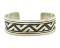 Navajo Bracelet 925 Silver Artist Signed Thomas Singer Cuff C.80's