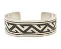 Navajo Bracelet 925 Silver Artist Signed Thomas Singer Cuff C.80's