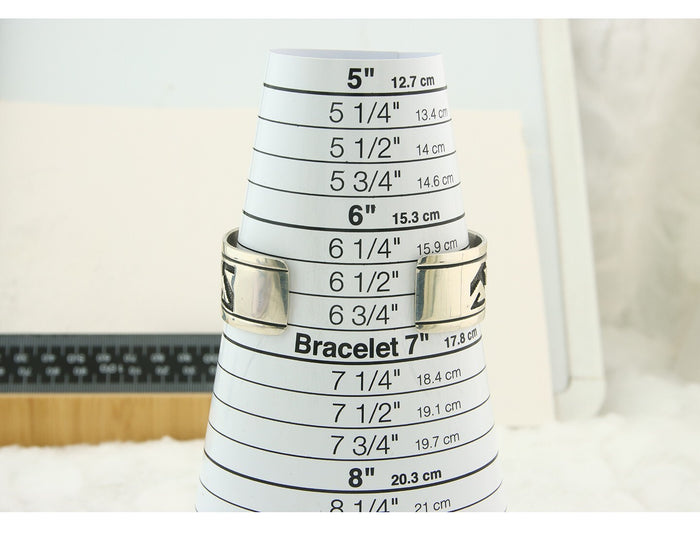 Navajo Bracelet 925 Silver Artist Signed Thomas Singer Cuff C.80's