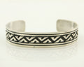 Navajo Bracelet 925 Silver Artist Signed Thomas Singer Cuff Made in the 1980's
