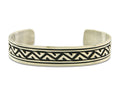 Navajo Bracelet 925 Silver Artist Signed Thomas Singer Cuff Made in the 1980's