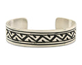 Navajo Bracelet 925 Silver Artist Signed Thomas Singer Cuff Made in the 1980's
