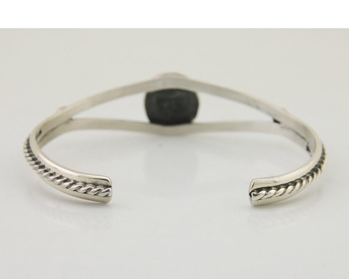 Navajo Bracelet 925 Silver Blue Turquoise Artist Signed Gecko C.80's