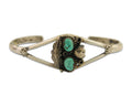 Navajo Bracelet 925 Silver Cuff Turquoise Handmade Native Artist C.80's
