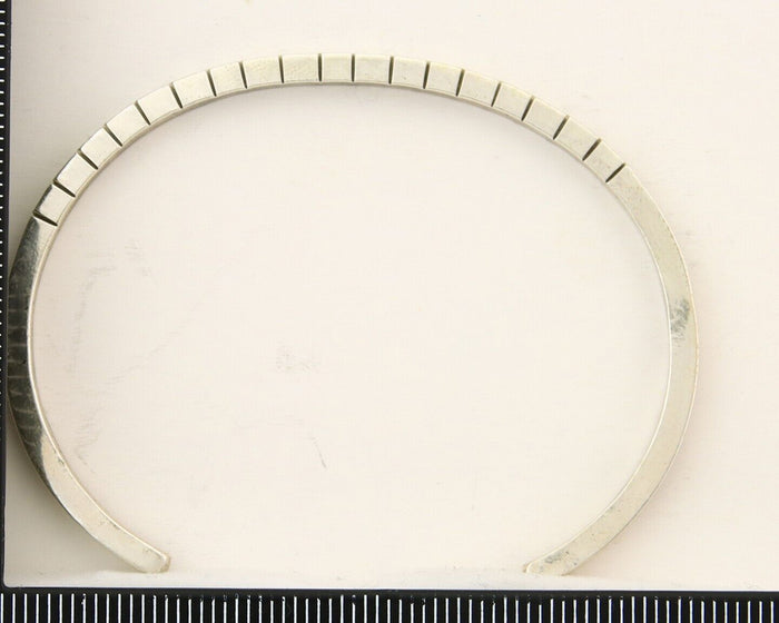 Navajo Bracelet 925 Silver Hand Stamped Signed M.C. ISASIB C.80's
