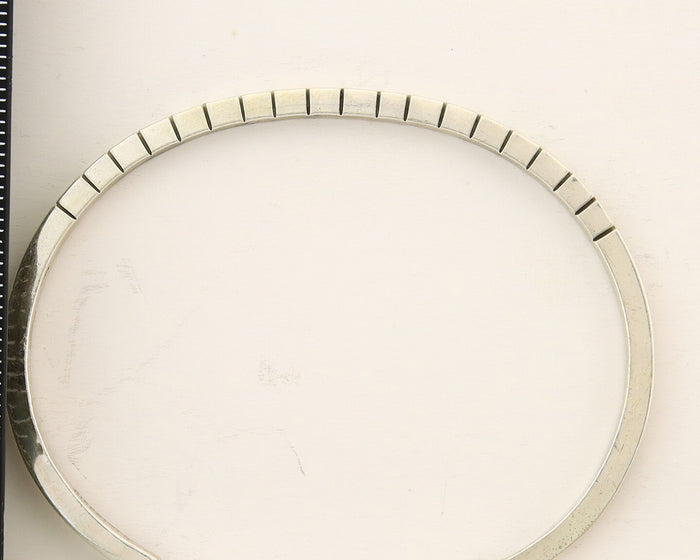 Navajo Bracelet 925 Silver Hand Stamped Signed M.C. ISASIB C.80's