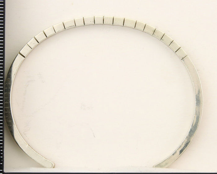 Navajo Bracelet 925 Silver Hand Stamped Signed M.C. ISASIB C.80's