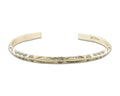 Navajo Bracelet 925 Silver Hand Stamped Triangle Signed Arrow & Signpost C.80's