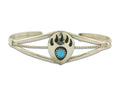 Navajo Bracelet 925 Silver Handmade Animal Claw Cuff Native American Artist C80s