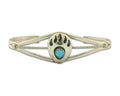 Navajo Bracelet 925 Silver Handmade Animal Claw Cuff Native American Artist C80s