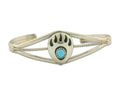 Navajo Bracelet 925 Silver Handmade Animal Claw Cuff Native American Artist C80s