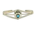 Navajo Bracelet 925 Silver Handmade Animal Claw Cuff Native American Artist C80s