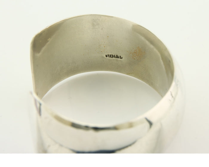 Navajo Bracelet 925 Silver Handmade Cuff 23.5 mm Wide C.80's
