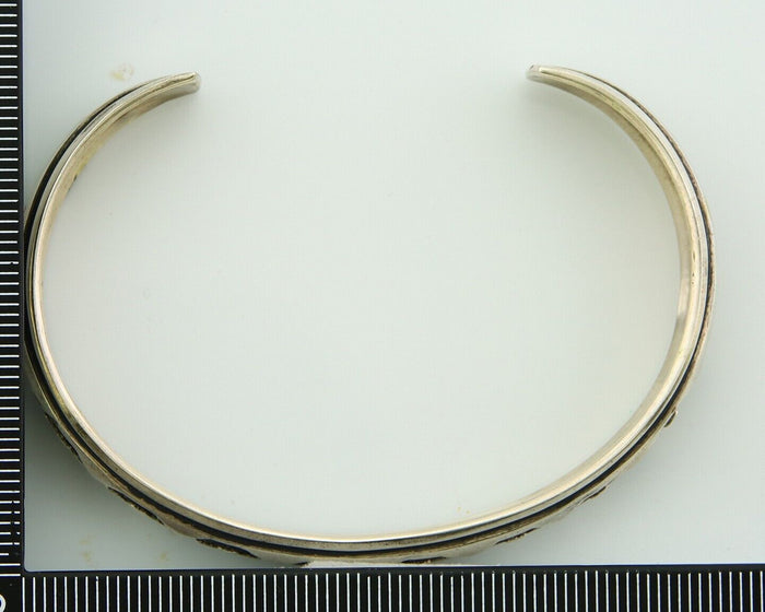 Navajo Bracelet 925 Silver Handmade Cuff Artist Signed Tommy Singer C.80's