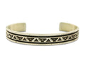 Navajo Bracelet 925 Silver Handmade Cuff Artist Signed Troy Laner C.80's