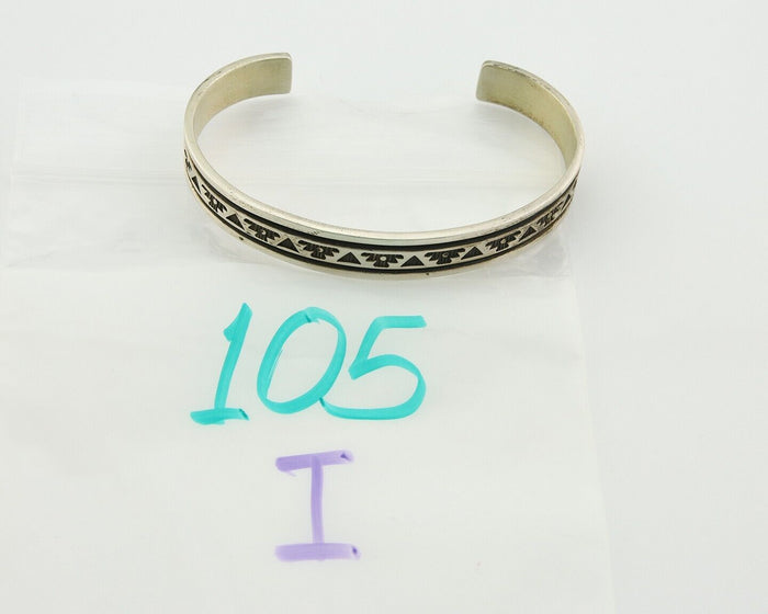 Navajo Bracelet 925 Silver Handmade Cuff Artist Signed Troy Laner C.80's