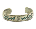 Navajo Bracelet 925 Silver Inlaid Turquoise Cuff Artist Signed NAKAI C.80's