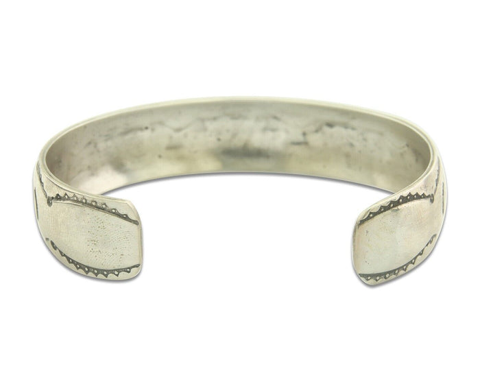 Navajo Bracelet 925 Silver Inlaid Turquoise Cuff Artist Signed NAKAI C.80's