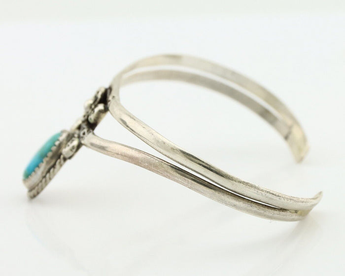 Navajo Bracelet 925 Silver Kingman Turquoise Artist Native American C.80's