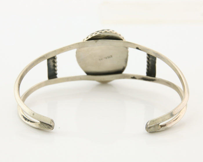 Navajo Bracelet 925 Silver Natural Blue Turquoise Native American Artist C.80s