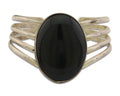 Navajo Bracelet 925 Silver Natural Onyx Cuff Native American Artist C.80's