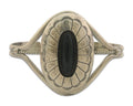 Navajo Bracelet 925 Silver Natural Onyx Cuff Native American Artist C.80's