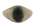 Navajo Bracelet 925 Silver Natural Onyx Cuff Native American Artist C.80's