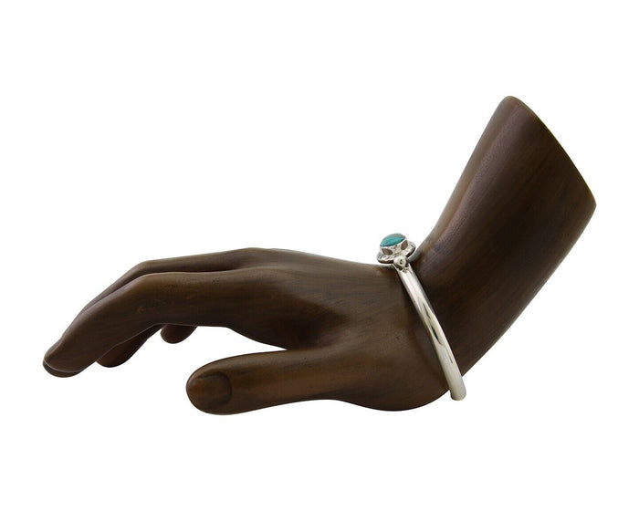 Navajo Bracelet 925 Silver Natural Turquoise Native American Artist C.80's
