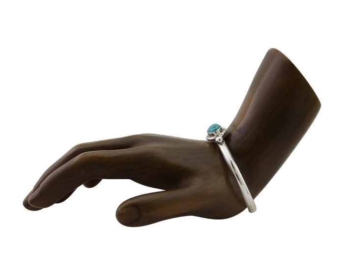 Navajo Bracelet 925 Silver Natural Turquoise Native American Artist C.80's