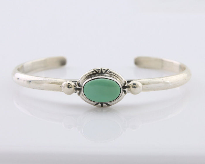 Navajo Bracelet 925 Silver Natural Turquoise Native American Artist C.80's