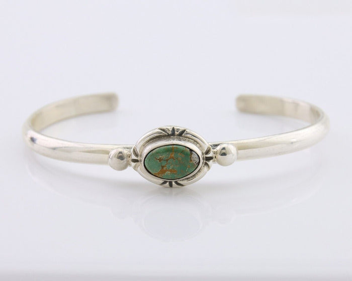 Navajo Bracelet 925 Silver Natural Turquoise Native American Artist C.80's