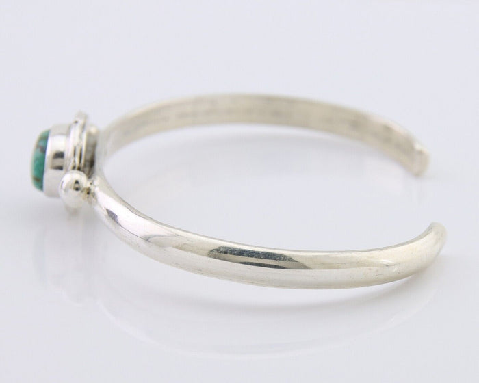 Navajo Bracelet 925 Silver Natural Turquoise Native American Artist C.80's