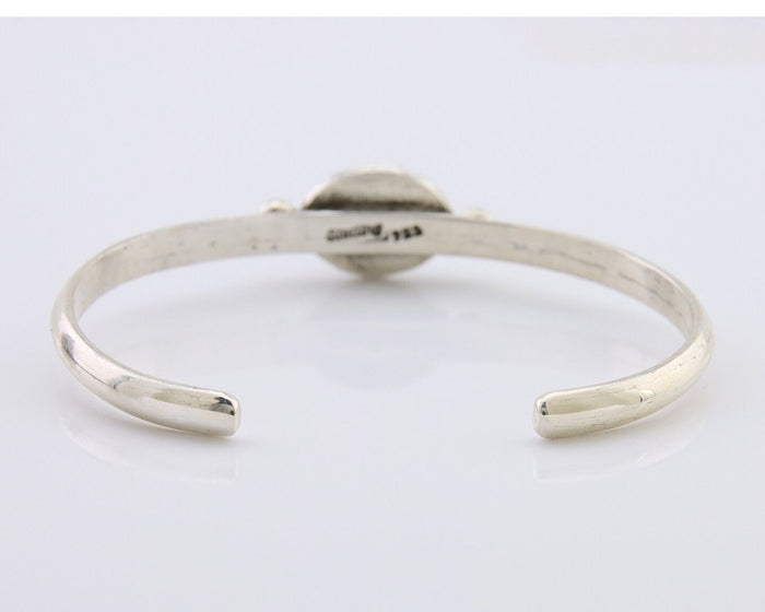 Navajo Bracelet 925 Silver Natural Turquoise Native American Artist C.80's