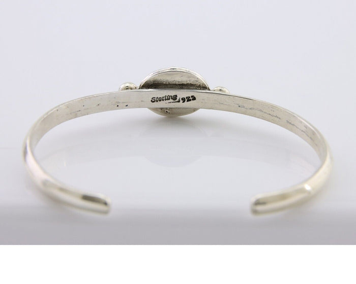 Navajo Bracelet 925 Silver Natural Turquoise Native American Artist C.80's