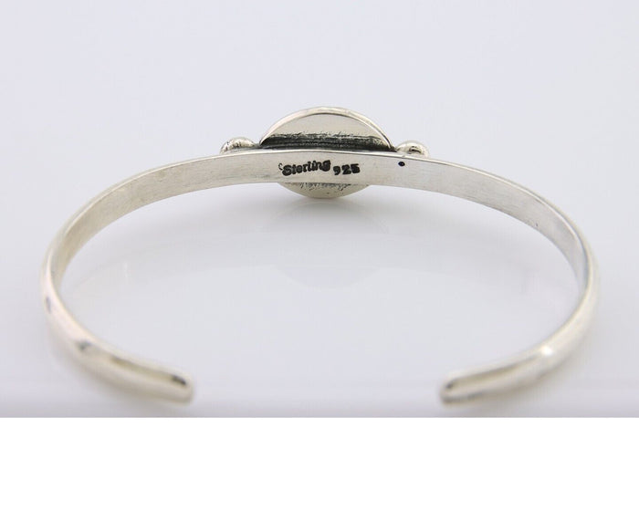 Navajo Bracelet 925 Silver Natural Turquoise Native American Artist C.80's
