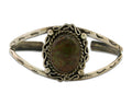 Navajo Bracelet 925 Silver Turquoise Cuff Artist Signed C.80's