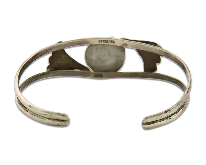 Navajo Bracelet 925 Silver Turquoise Cuff Native American Artist C.80's