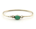 Navajo Bracelet Sterling Silver Blue Turquoise Artist Signed Montoya
