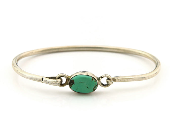 Navajo Bracelet Sterling Silver Blue Turquoise Artist Signed Montoya