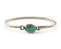 Navajo Bracelet Sterling Silver Blue Turquoise Artist Signed Montoya