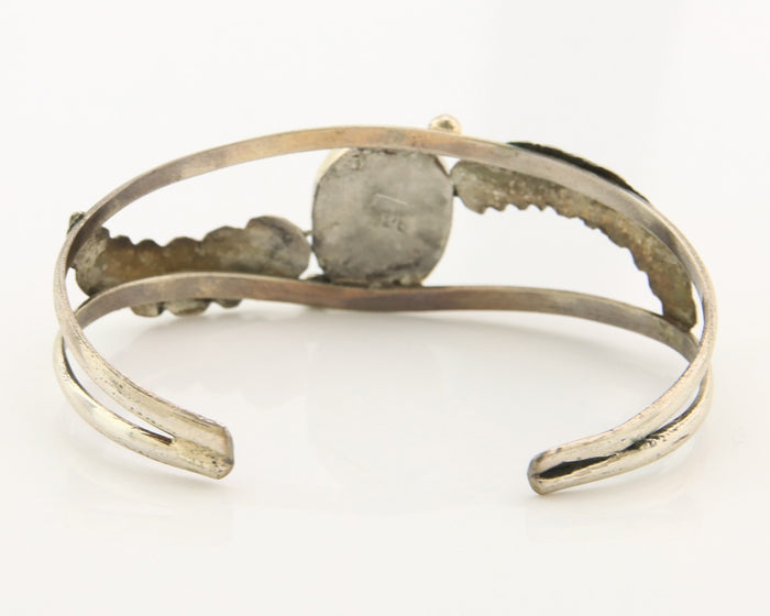 Navajo Bracelet Sterling Silver Turquoise Native American Artist Handmade
