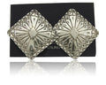 Navajo Concho Earrings 925 Silver Native American Artist C.80's