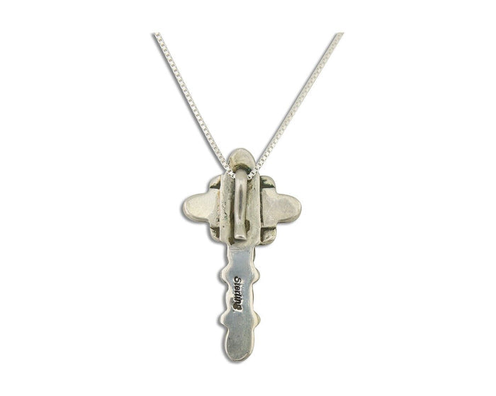 Navajo Cross Necklace 925 Silver Mediterranean Coral Native American Artist C80s