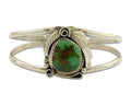 Navajo Cuff Bracelet 925 Silver Turquoise Artist Signed C Davis C.80's