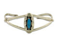 Navajo Cuff Bracelet 925 Silver Turquoise Cuff Artist Signed IJC C.80's