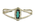 Navajo Cuff Bracelet 925 Silver Turquoise Cuff Artist Signed IJC C.80's